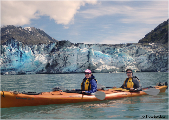 Sandy and Bruce Kayaking in Alaska by Bruce Lovelace ©
