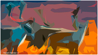 Caribou after applying Cutout filter by Robert Berdan &copy;