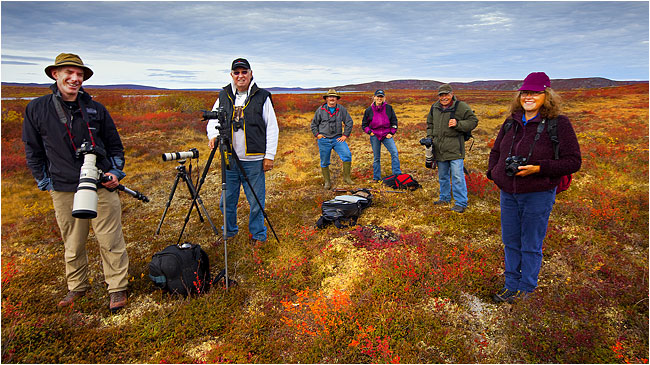 Group on the Tundra taking a photo workshop