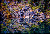 Reflections on Horseshoe lake Jasper by Stirling Clark ©