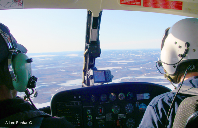 Pilot view flying over Baffin Island by Adam Berdan ©
