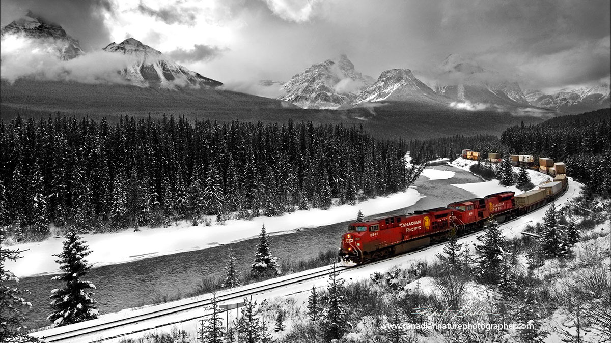 Morant's curve Banff National Park by Robert Berdan 