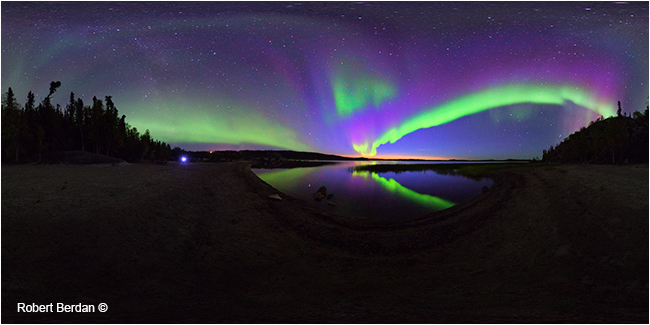 Aurora 360 panorama from Prelude Lake by Robert Berdan ©