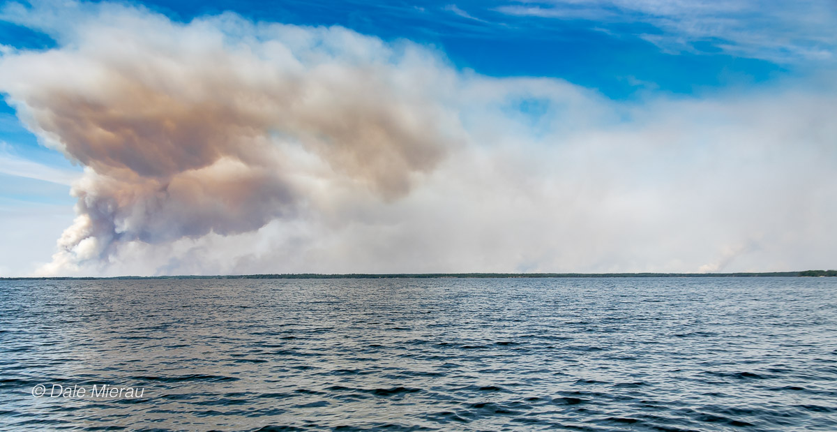 A wall of fire to the south, west and north of La Ronge by Dale Meirau ©