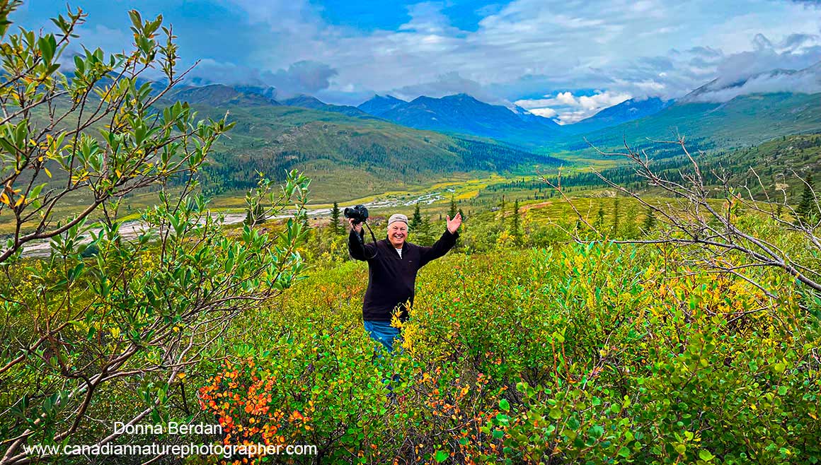 Robert Berdan in Tombsone next to the visitor center in the Yukon