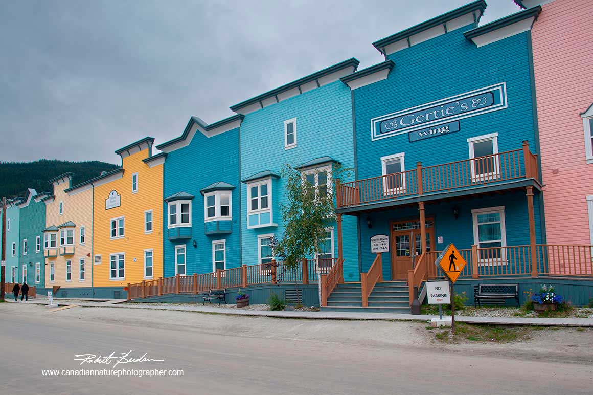 Restored buildings Dawson city, Yukon by Robert Berdan