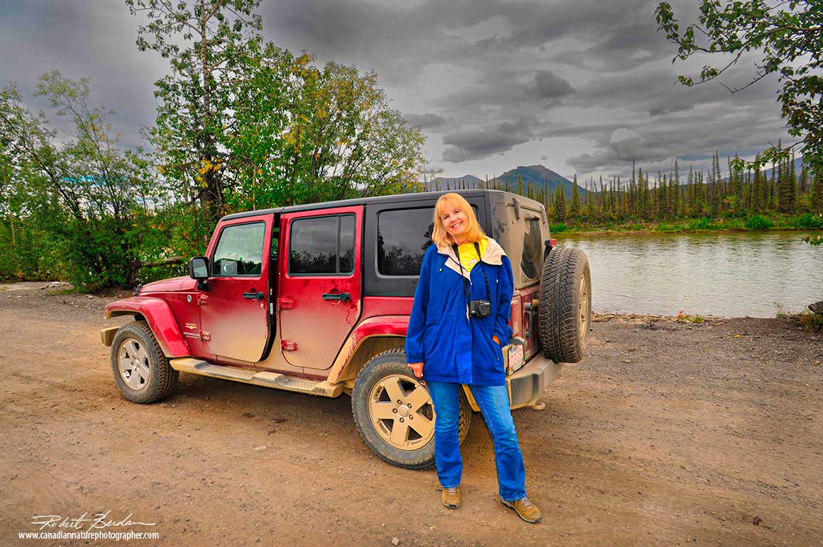 next to the North Klondike river along the Dempster