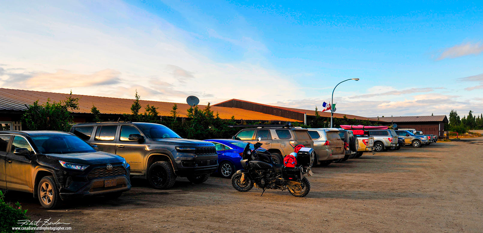 Eagle plains motel along the Dempster highways by Rorbert Berdan