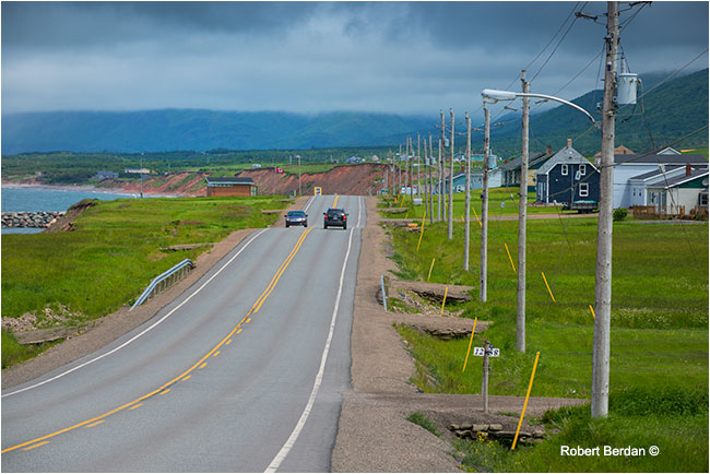 Highway 19 outside of Cheticamp, Cape Breton by Robert Berdan ©