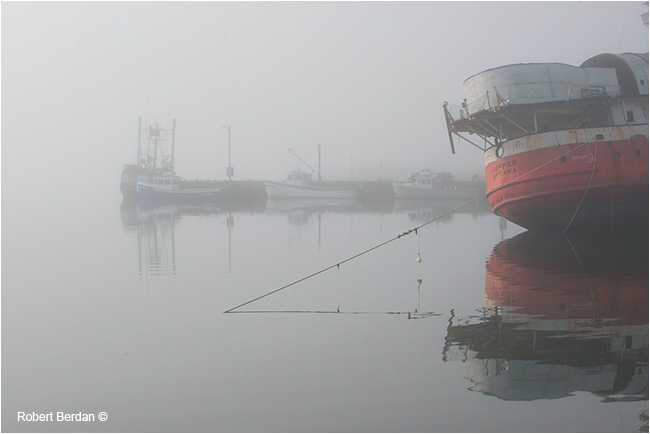 Boats in fog by Robert Berdan ©