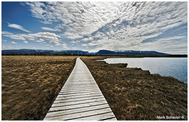 Clouds and trail by Mark Schacter ©
