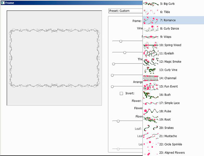 Adobe Photoshop scripted bordered 