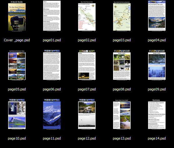 Thumbnails of How to Photograph in Banff National Park Quick Guide by Robert Berdan 