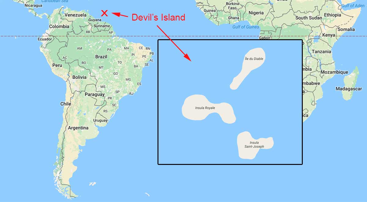 Devil's Island map 