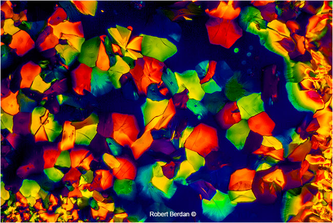 Mineral section, polarized light microscopy by Robert Berdan ©