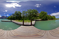 Waterton lake and docks by Robert Berdan ©