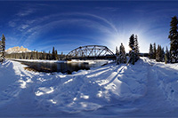 Castle Junction Bridge in winter by Robert Berdan ©