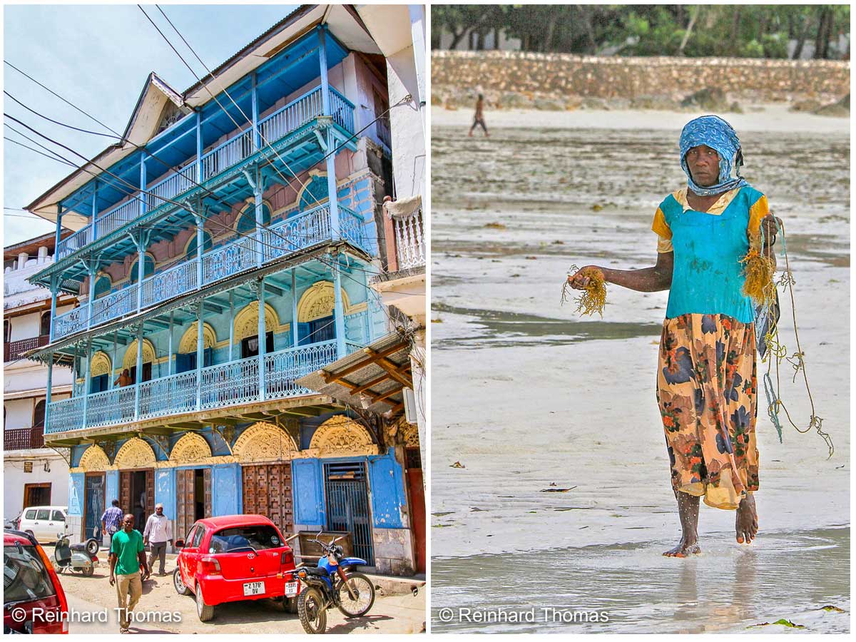 House Stone Town and Woman with Seaweed by Reinhard Thomas ©