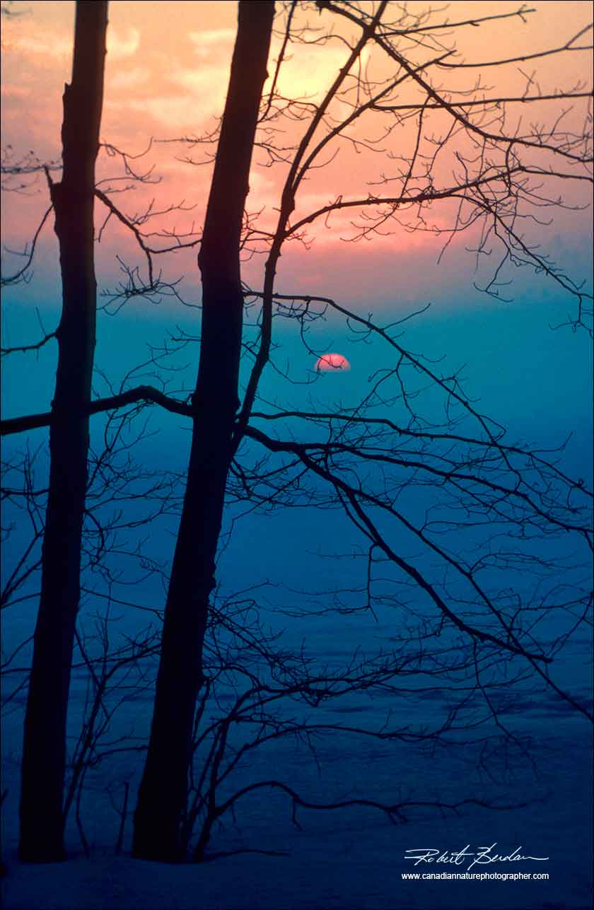 Sunrise over Midland Bay 1970 by Robert Berdan