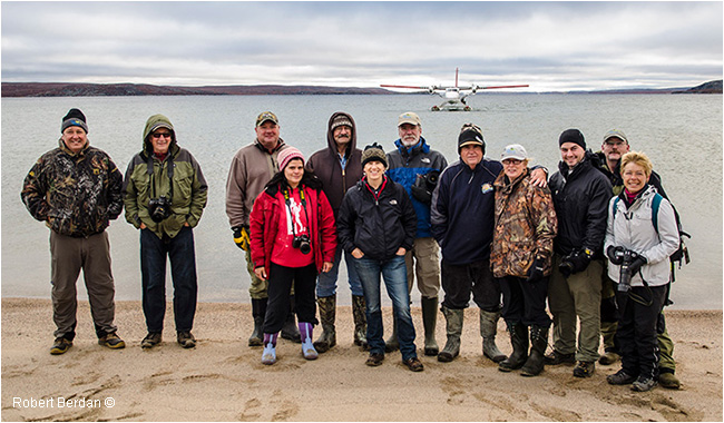 Photographers and guides at Point lake 2012 by Robert Berdan ©