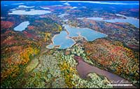 Tundra from the air in autumn by Robert Berdan