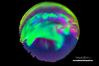 Aurora Borealis - northern lights - Yellowknife, NT, fisheye lens by Robert Berdan