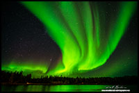Aurora Borealis near Yellowknife, NT by Robert Berdan