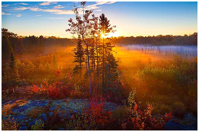 sunrise in October in northern Ontario by Robert Berdan ©