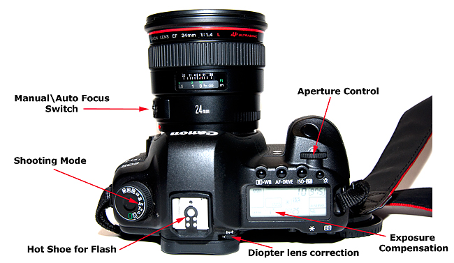 Top view of digital camera controls by Robert Berdan 