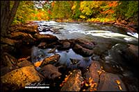 Oxtongue river in autumn, Ontario by Robert Berdan