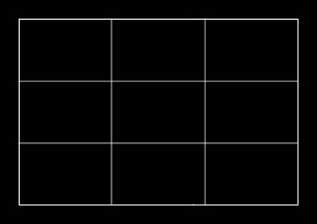 Diagram showing rule of thirds by R. Berdan 