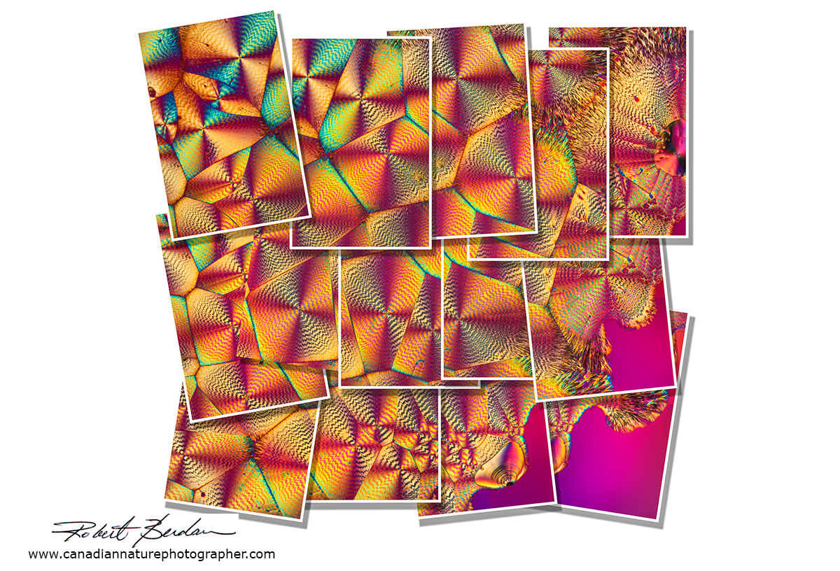 Panorama of Vitamin C crystals in the style of David Hockney by Robert Berdan ©