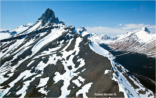 Canadian Rockies view from helicopter by Robert Berdan ©