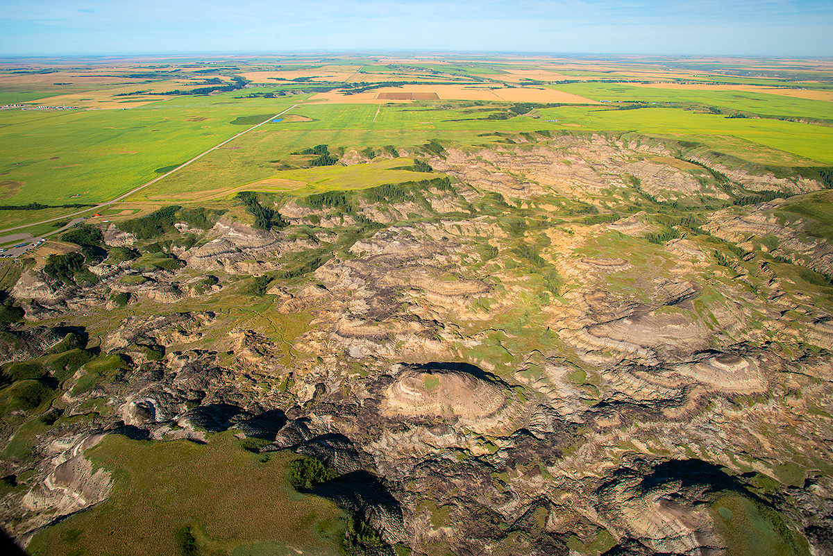 View of Horseshoe Canyon from the air by Robert Berdan ©
