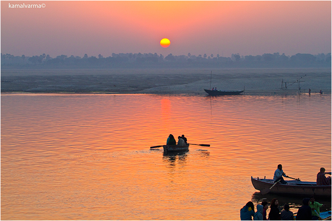 Sunrise on the Gangles by Kamal Varma 