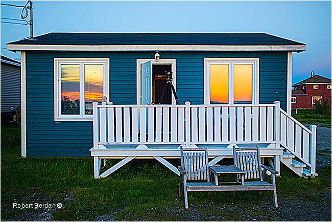Cottage at Musgrave Harbour at sunrise by Robert Berdan ©