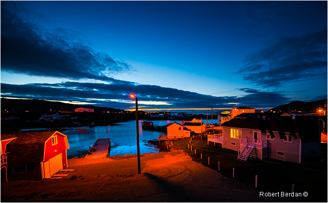 Fogo harbour at night by Robert Berdan ©