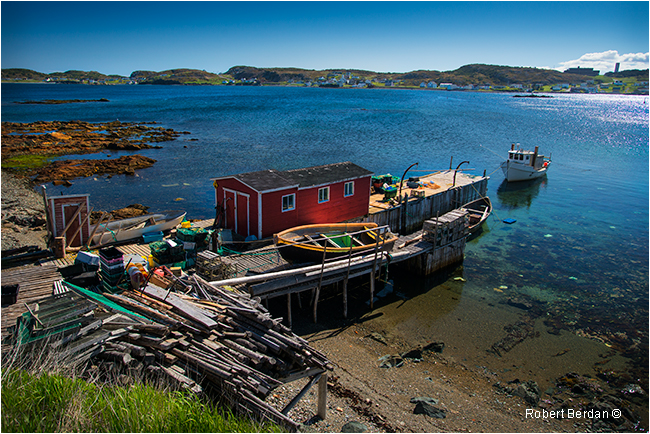 Staging building on Hart's Cove Newfoundland by Robert Berdan ©