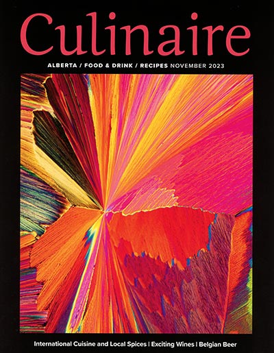 culinaire magaxine with White wine crystals by Polariized Light microscopy by Robert Berdan 