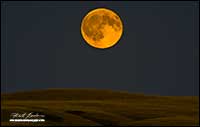 Full moon Red Rock Coulee Alberta by Robert Berdan