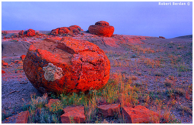 Red rock coulee at sunset by Robert Berdan 