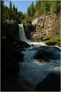 Sutherland falls underexposed 1 EV by Robert Berdan &copy;