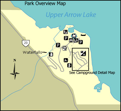 Map of Blanket Creek provincial park 