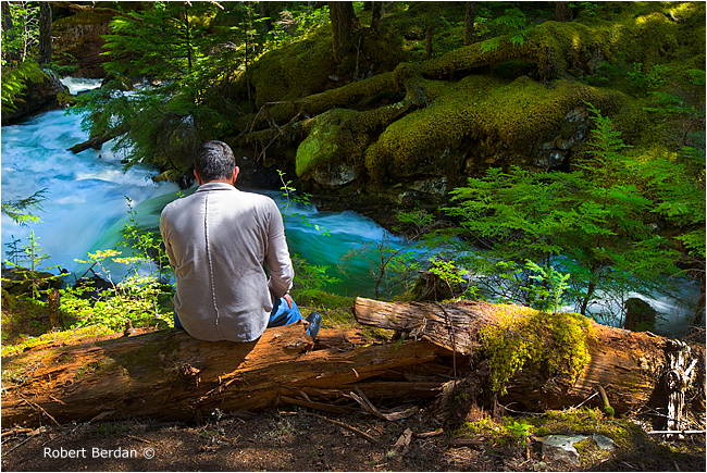 Relaxing along Begbie creek by Robert Berdan &copy;