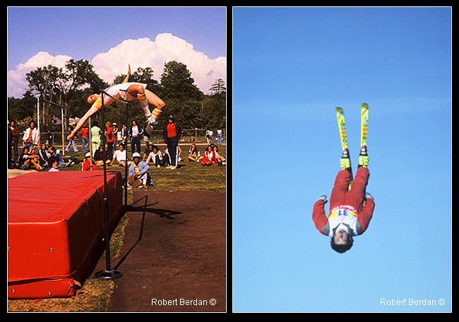 High Jump and ski acrobatics by Robert Berdan ©