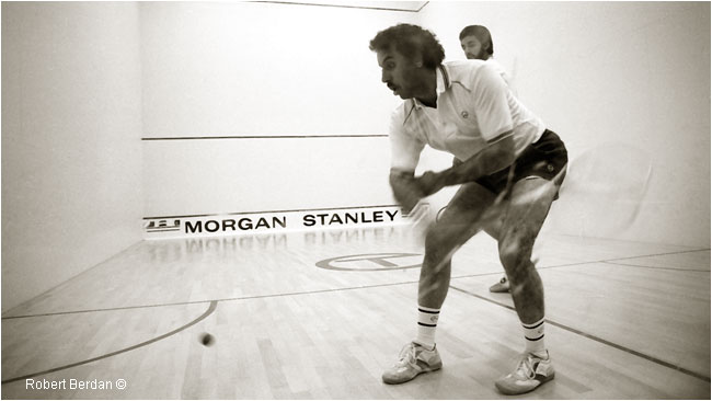 Sharif Khan vs. Mario Sanchez Texas Open Squash Championship by Robert Berdan ©