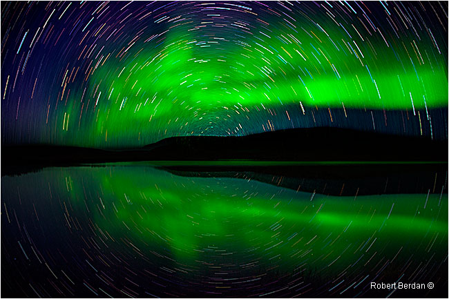 Aurora and star trails NWT by Robert Berdan ©