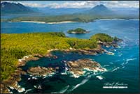 West coast of Vancouver Island  from the air near Toffino British Columbia by Robert Berdan